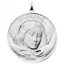 Médaille Sainte Valérie (or blanc 750°)  par Becker