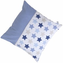 Coussin carré Mixed Stars Blue (40 x 40 cm)  par Little Dutch