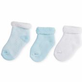 Lot de 3 paires de chaussettes bleu et blanc (0-3 mois)