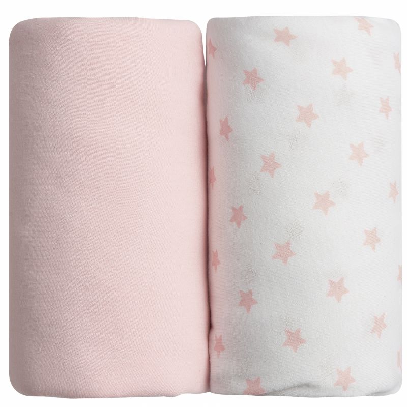 Lot de 2 draps housses étoile rose (70 x 140 cm) Babycalin