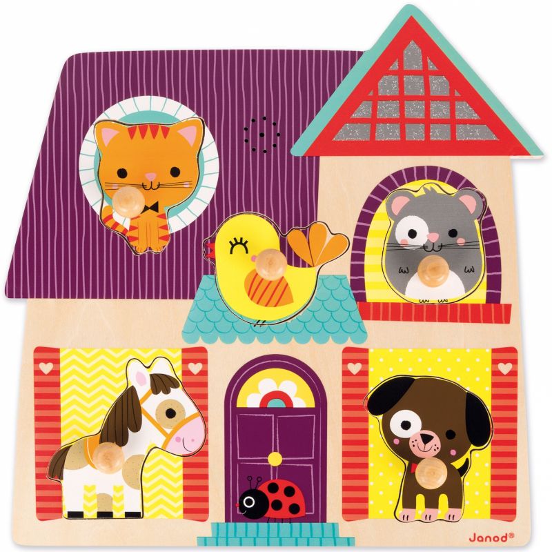 Puzzle musical Mes petits compagnons (5 pièces) Janod