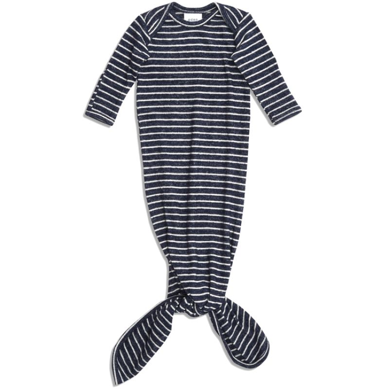 Body combinaison à nouer en maille navy stripe (78 cm) aden + anais