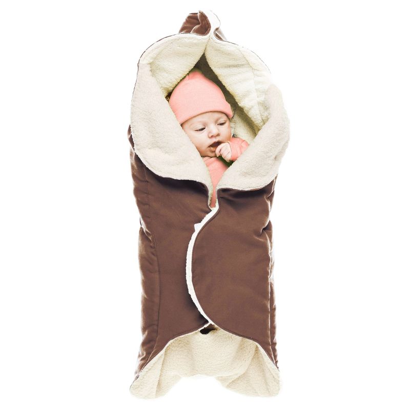 Couverture nomade hiver Nore chocolat (0-9 mois) Wallaboo