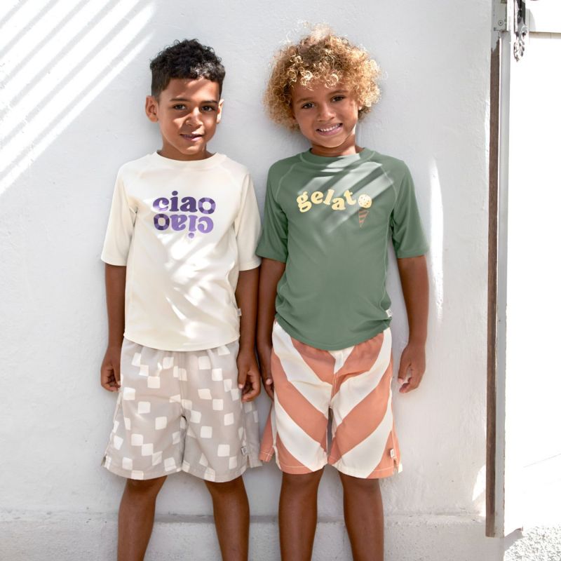 T-shirt anti-UV manches longues violet et sel marin (3-4 ans) Lässig Ambiance 2