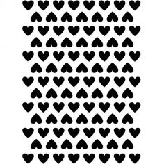 Planche de stickers coeurs noirs (18 x 24 cm)
