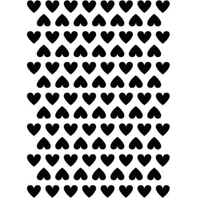 Planche de stickers coeurs noirs (18 x 24 cm) Lilipinso