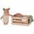 Variation Blanc, rose du produit Peluche Bébé cochon fille et sa caisse de la marque Maileg