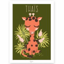 Affiche A3 Les Animignons la girafe (personnalisable)  par Kanzilue
