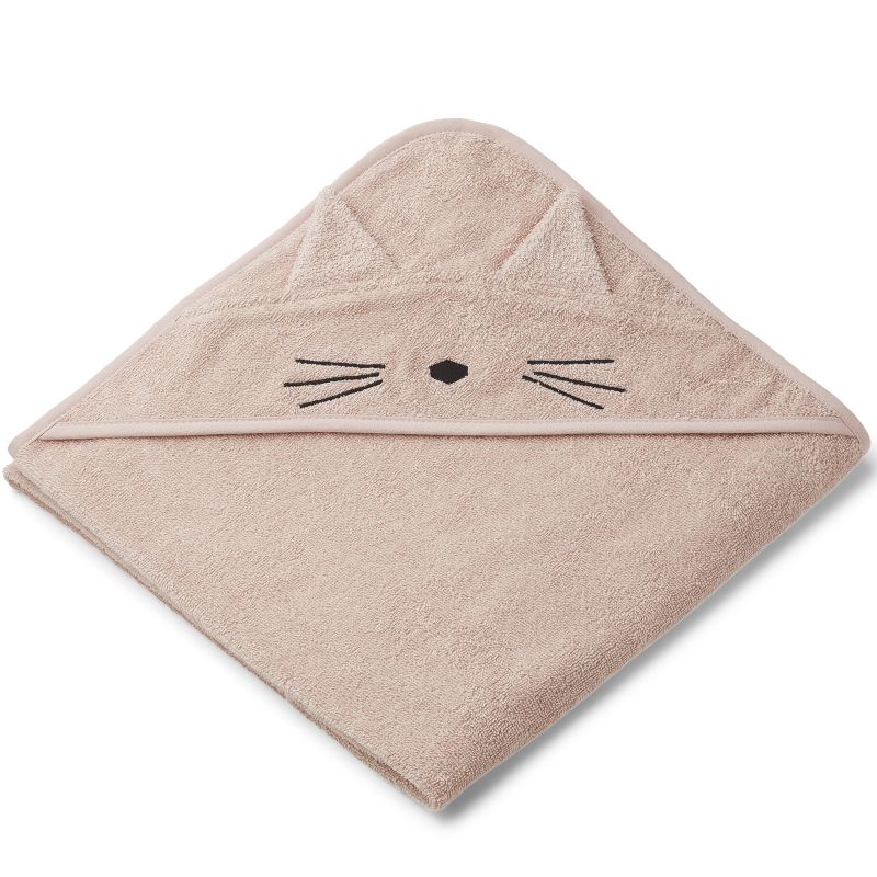 Cape de bain Augusta chat rose (100 x 100 cm) Liewood