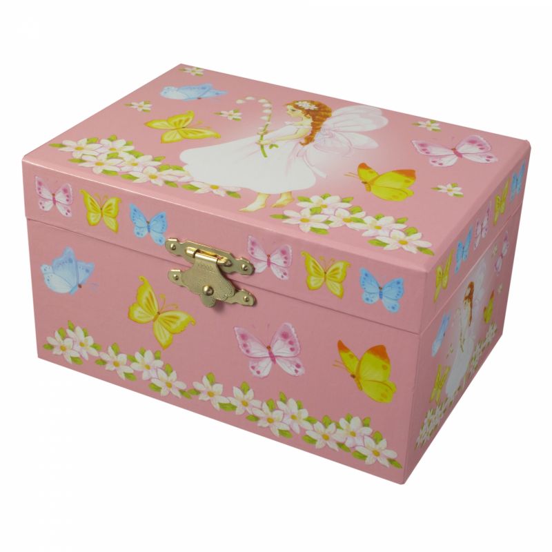 Coffret musical rose elfe jaune Trousselier