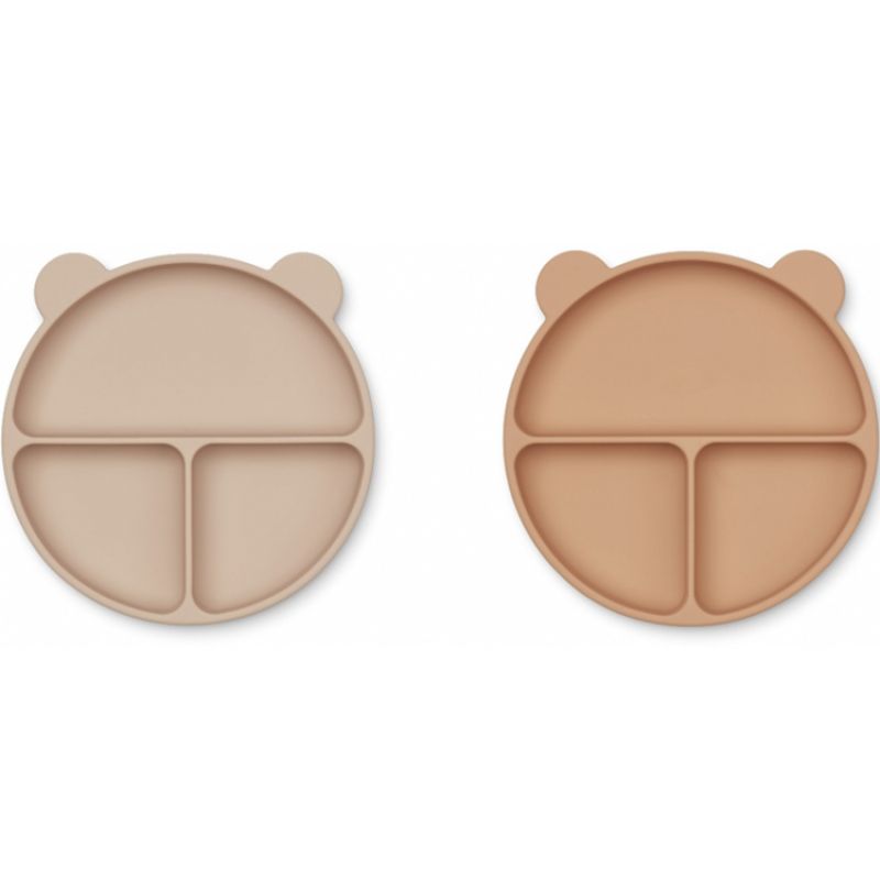 Lot de 2 assiettes à compartiments Merrick Rose mix Liewood