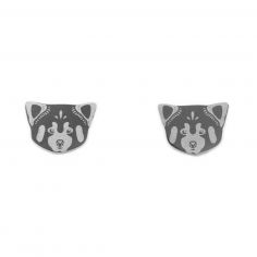 Boucles d'oreilles Panda Roux Argent - Mava