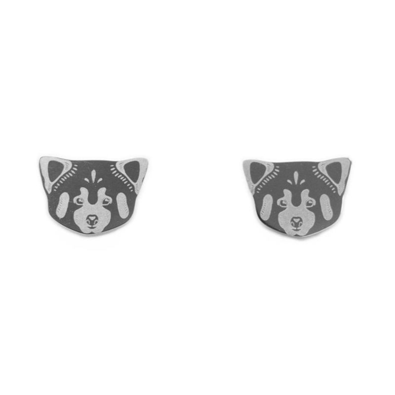 Boucles d'oreilles Panda Roux Argent Mava Produit 1