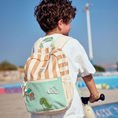 Sac à dos maternelle Kids Camel rayé BEBEL