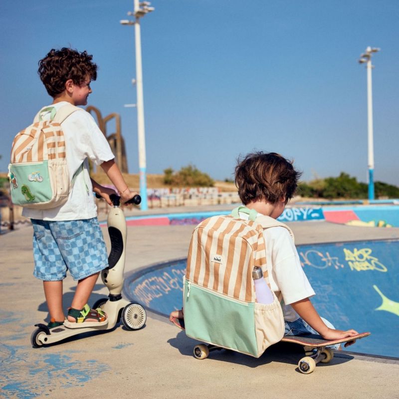 Sac à dos maternelle Kids Camel rayé BEBEL Ambiance 5