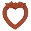 Anneau de dentition en caoutchouc Coeur terracotta  par A Little Lovely Company