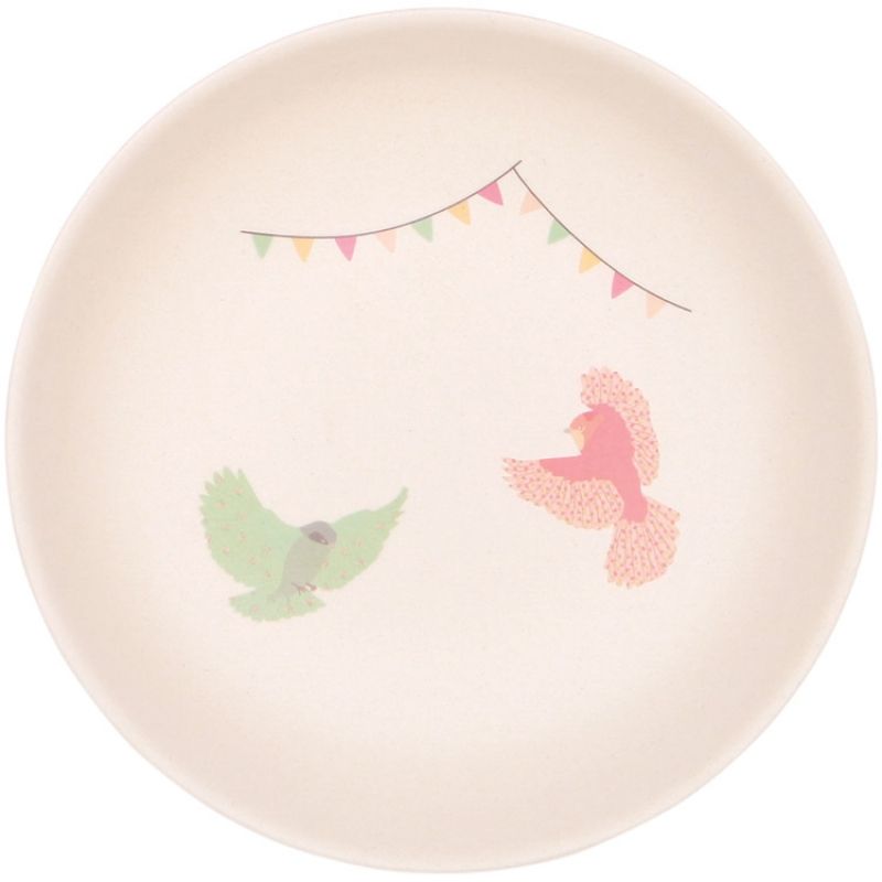 Assiette creuse en bambou oiseau Woodland Love Maé