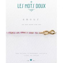 Bracelet message en morse Amour (perles en pâte de verre)  par Les Mots Doux