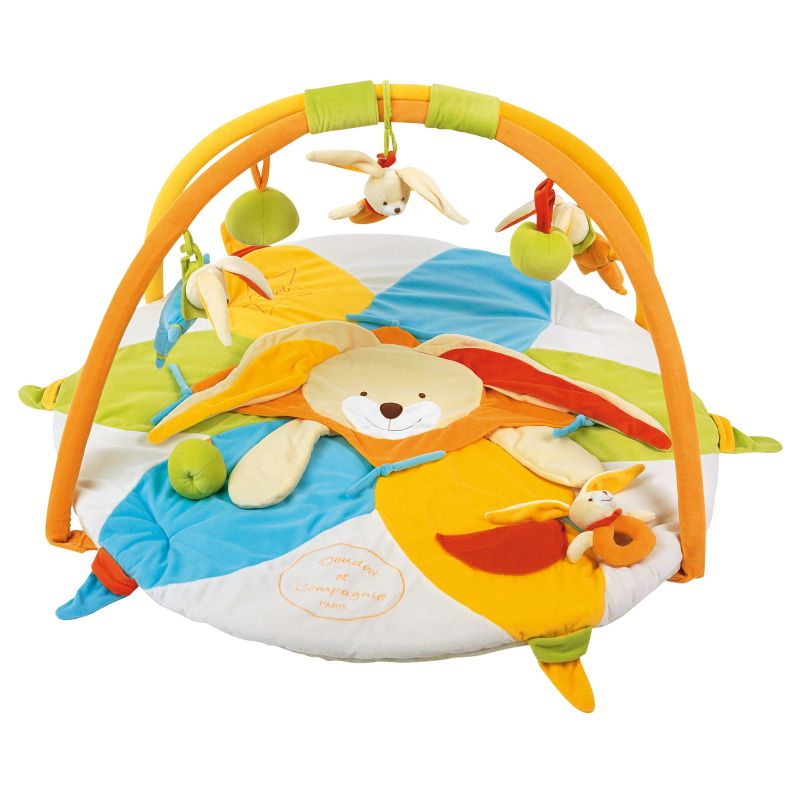 Tapis d'éveil lapin acidulé (90 cm) Doudou et Compagnie