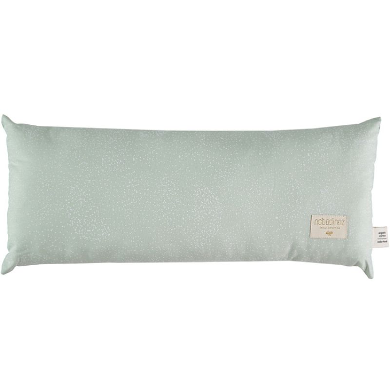 Coussin Hardy vert d'eau White bubble (22 x 52 cm) Nobodinoz