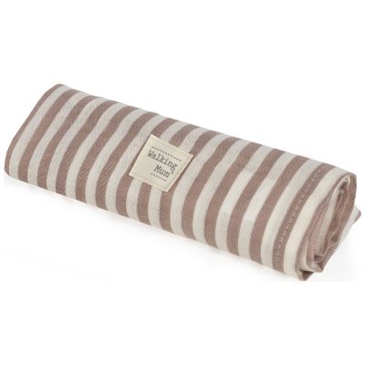 Lange Praliné Rayures Moka (120x120 cm) Walking Mum