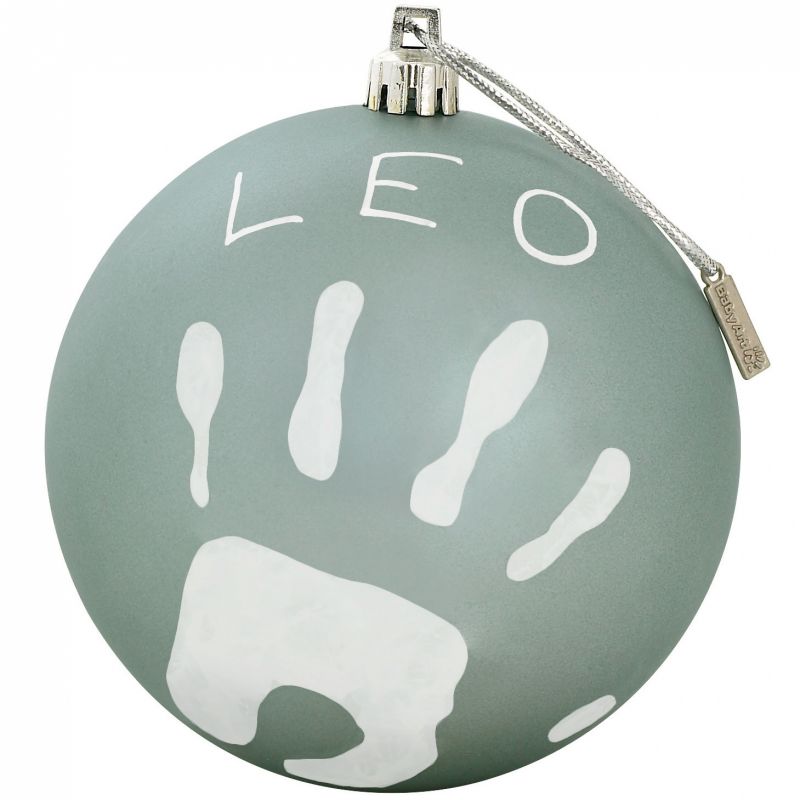 Boule de Noël décorative océan avec kit empreinte Baby Art