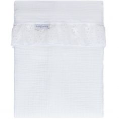 Drap de berceau avec volant Calm blanc (80 x 100 cm) - Baby's Only