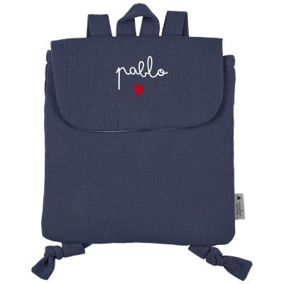 Sac à dos Gaze Bleu Jean (personnalisable)