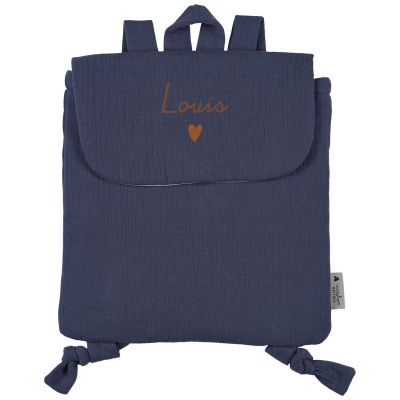 Sac à dos Gaze Bleu Jean (personnalisable)