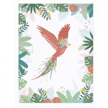 Affiche encadrée L'envol du perroquet (30 x 40 cm)  par Lilipinso