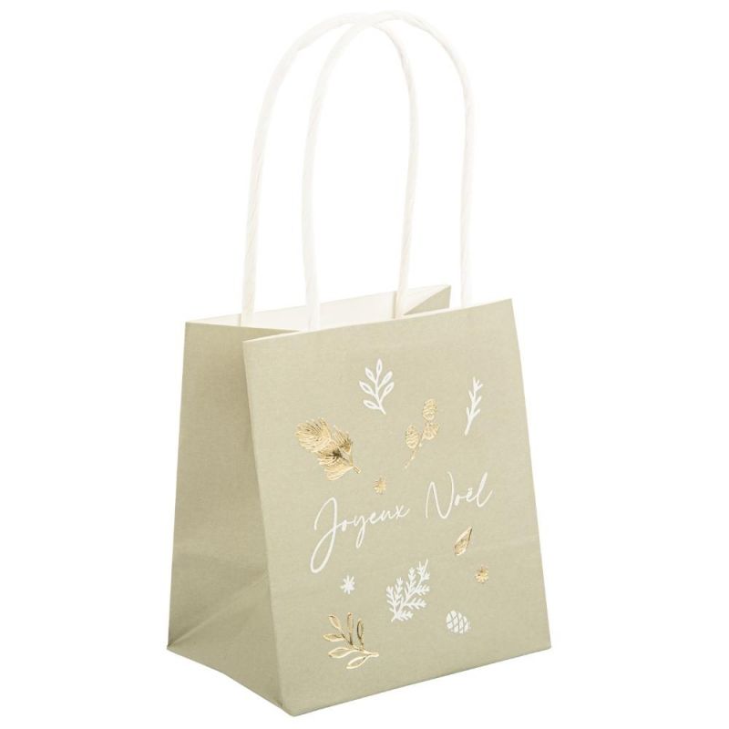Lot de 4 sacs joyeux noël Botanic Arty Fêtes Factory