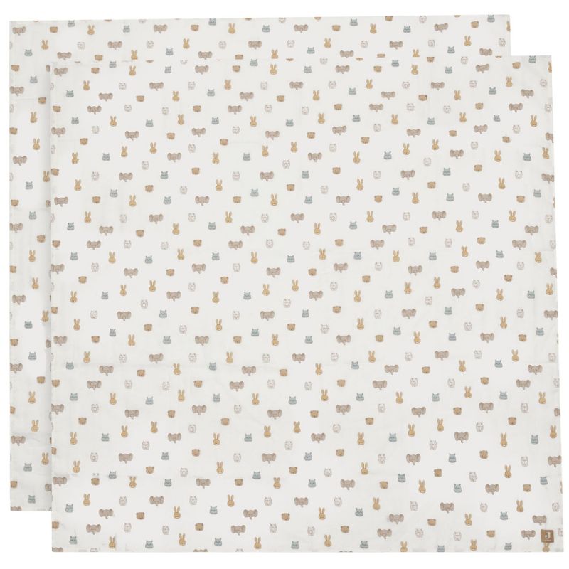 Lot de 2 maxi-langes en gaze de coton Jollies (115 x 115 cm) Jollein Produit 1