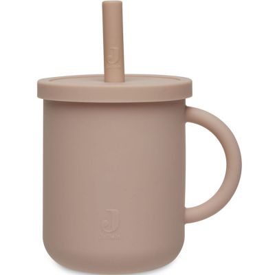 Tasse à paille en silicone Pale Pink  par Jollein