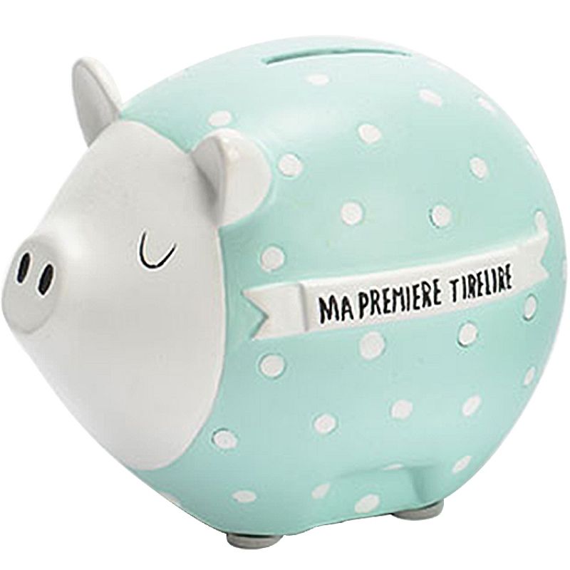 Tirelire cochon Hector vert d'eau Amadeus Les Petits
