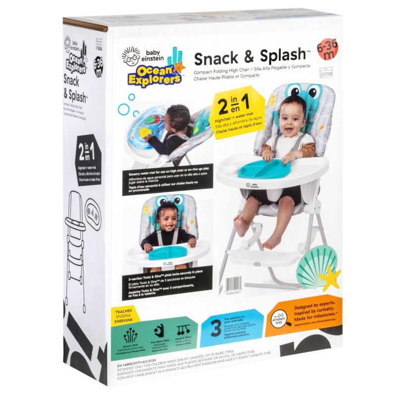 Chaise haute compacte Snack & Splash Baby Einstein Packaging 8