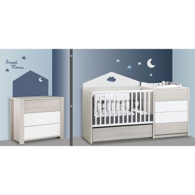 Stickers Sweet home Merlin (100 x 70 cm) Sauthon Baby Déco