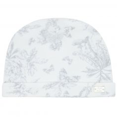 Bonnet de naissance Toile de Jouy gris - Tartine et Chocolat
