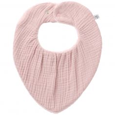 Bavoir bandana réversible bambou et gaze de coton pétale - BB & Co