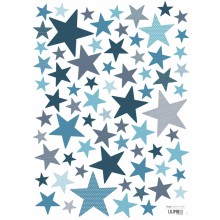 Stickers A3 My SuperStar stone blue by Sophie Cordier (29,7 x 42 cm)  par Lilipinso