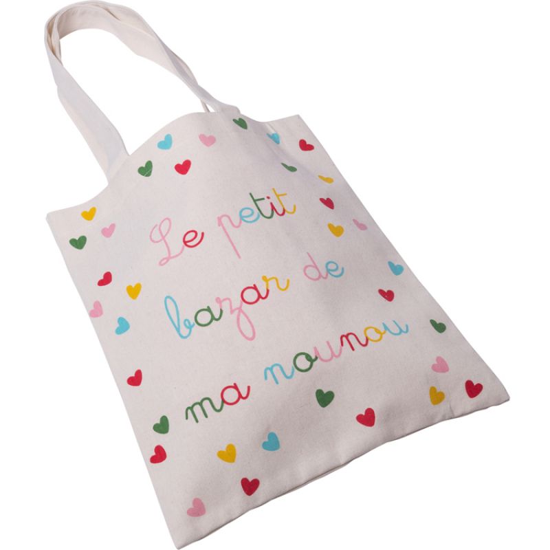 Sac à anses tote bag Le petit bazar de ma nounou Arty Fêtes Factory