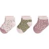 Lot de 3 paires de chaussettes bébé en coton bio rose et cannelle (pointure 15-18)  par Lässig 
