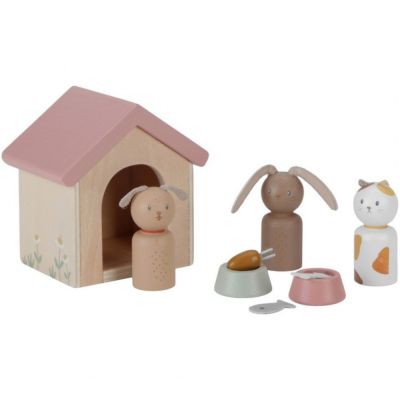 Set d'animaux de compagnie pour maison de poupée  par Little Dutch