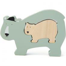 Puzzle bébé à encastrer en bois ours Mr. Polar Bear  par Trixie