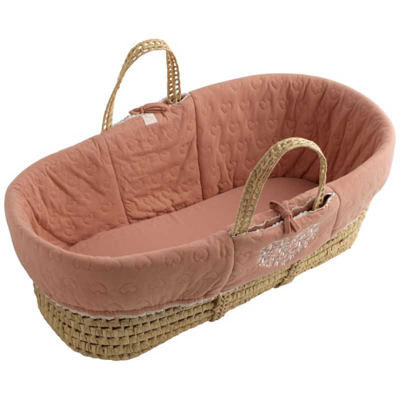 Couffin souple en fibres naturelles de palmier Petit Cœur Sauthon Produit 1