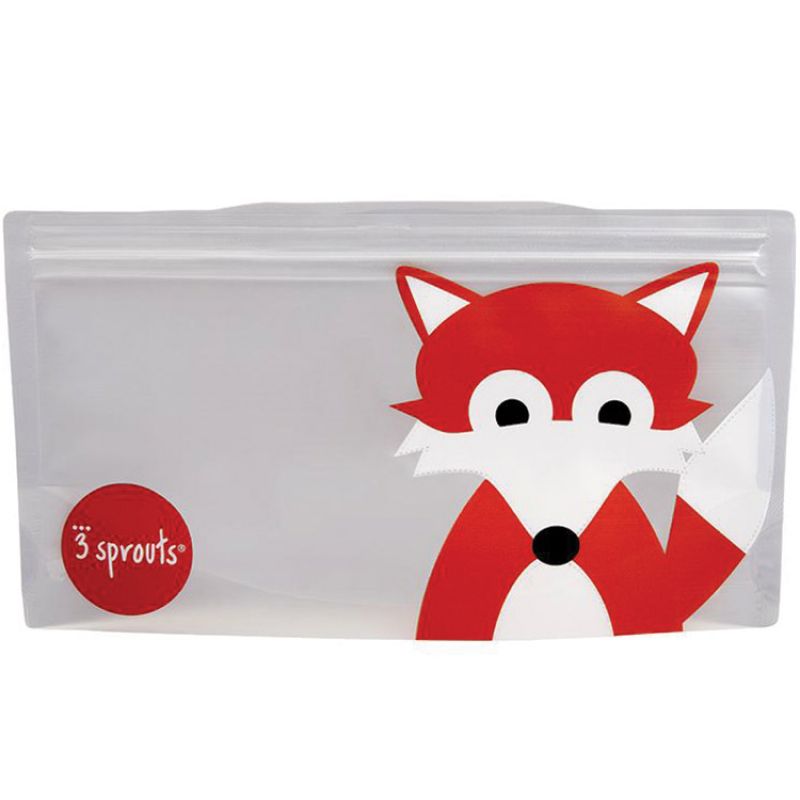 Lot de 2 pochettes à goûter Renard 3 sprouts