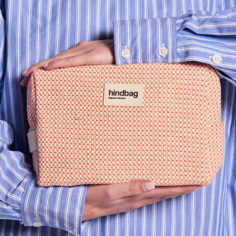 Trousse de toilette Leon Tressage Corail Hindbag Ambiance 2