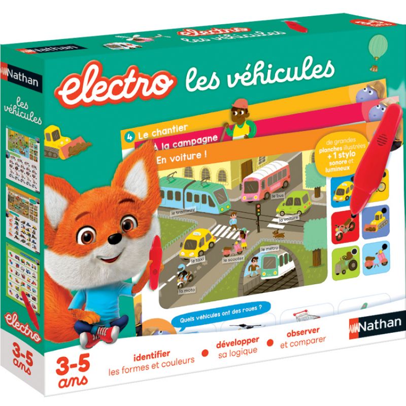 Coffret jeu Electro les véhicules Nathan