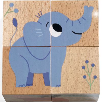 Puzzle cubes Wild & Co (4 cubes) - Reconditionné Djeco