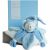 Variation Bleu du produit Coffret doudou pétale J'aime mon doudou ours bleu (24 cm) de la marque Doudou et Compagnie