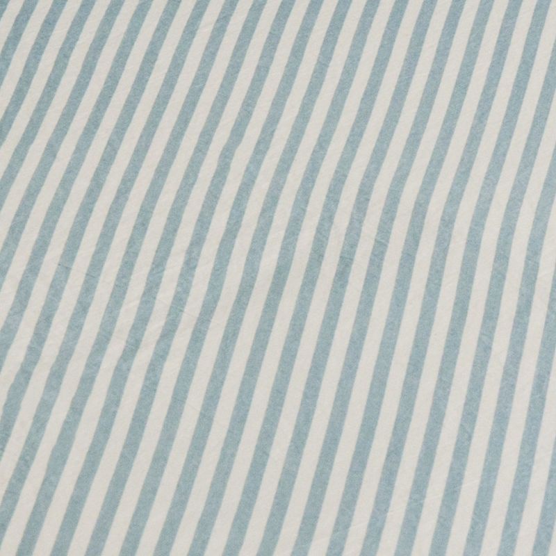 Housse de couette en percale de coton Rayé Bleu Ardoise (100 x 140 cm) Kadolis Produit 7